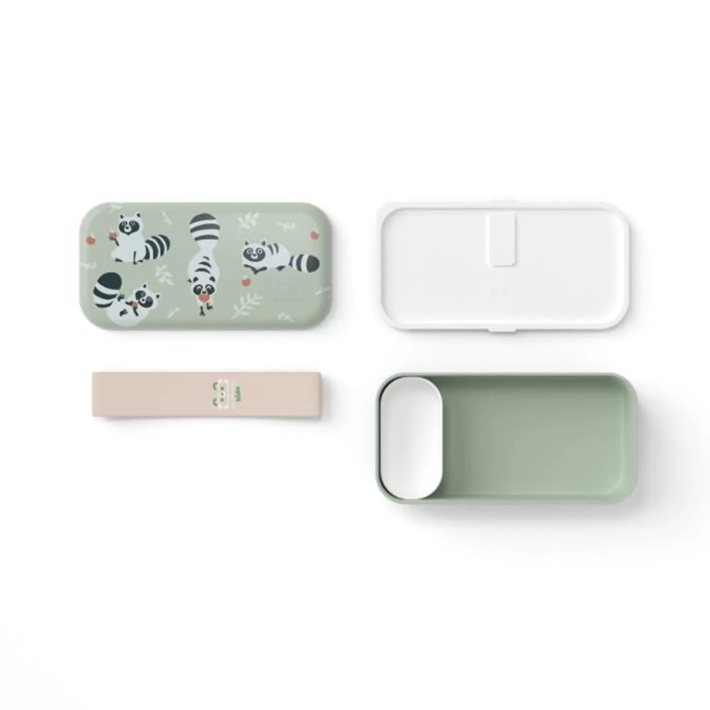 mb_foodie_vert_raccoon_2.webp Monbento Mb Foodie Vert Raccoon> Mb Foodie Bento Enfant 500Ml