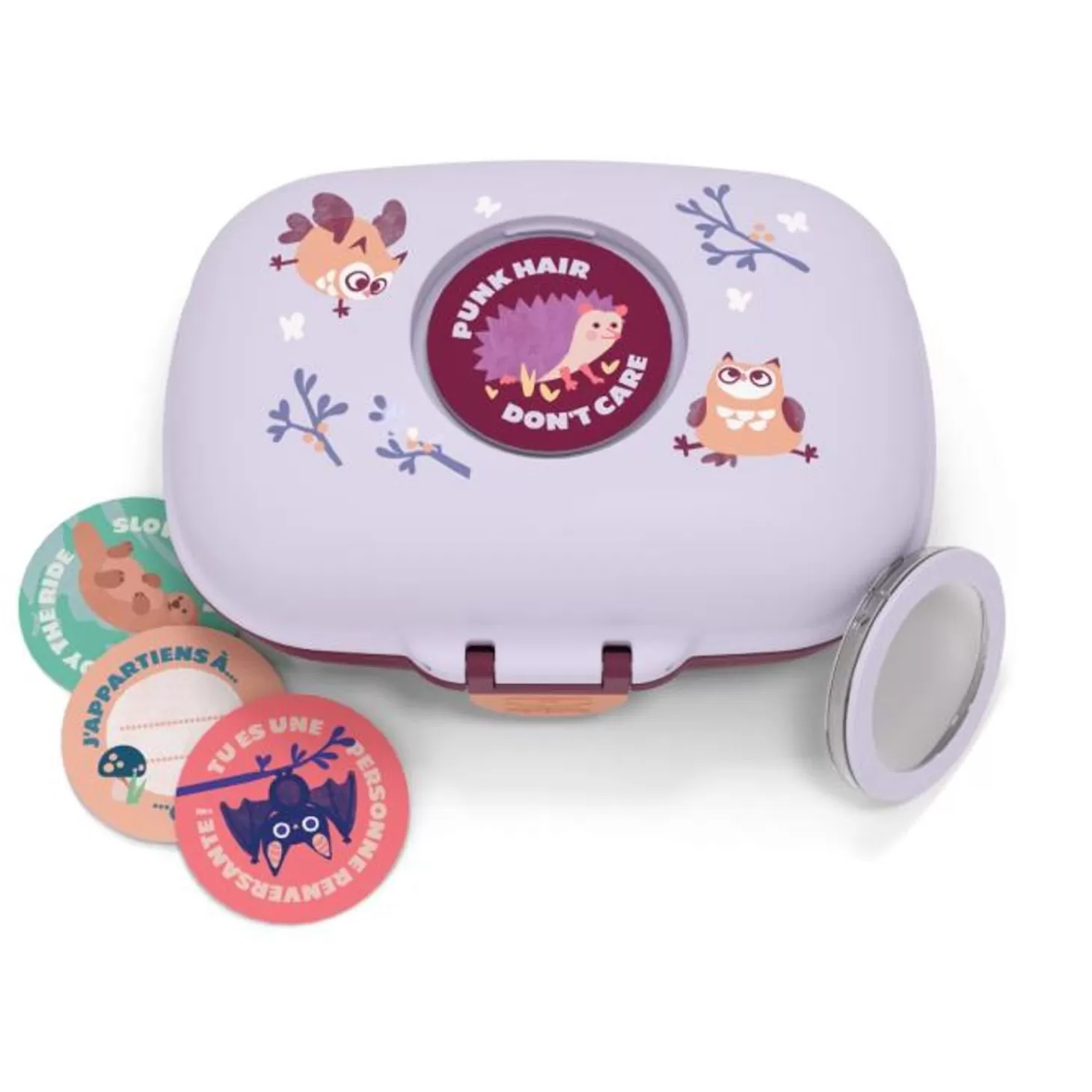mb_gram_mauve_owly_2.webp Monbento Mb Gram Mauve Owly> Mb Gram Boîte À Goûter 600Ml