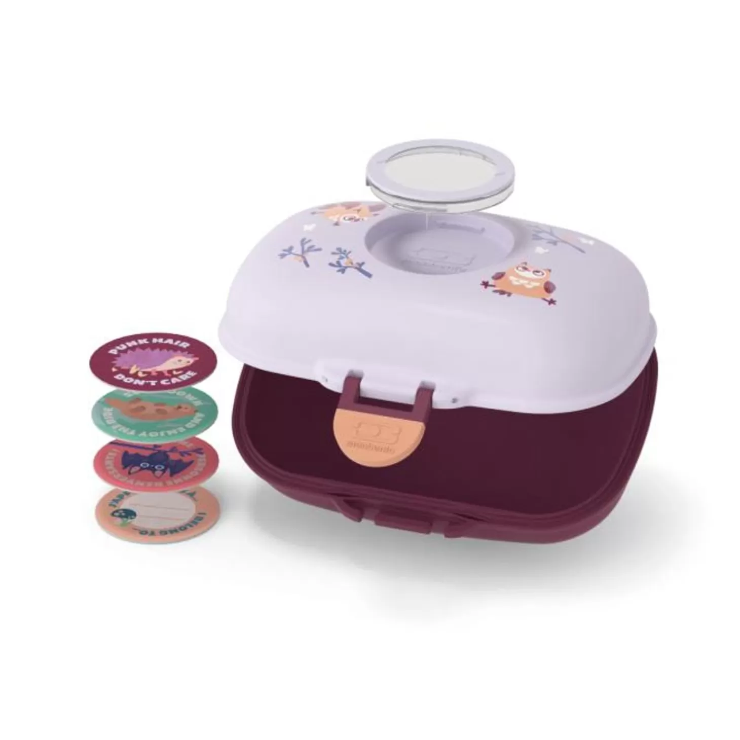 mb_gram_mauve_owly_4.webp Monbento Mb Gram Mauve Owly> Mb Gram Boîte À Goûter 600Ml