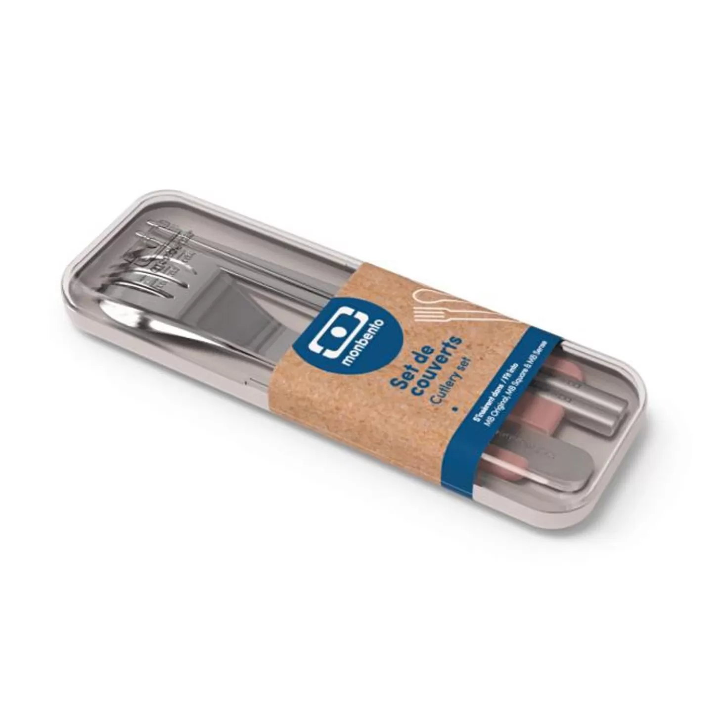 mb_slim_box_trio_baguettes_rose_flamingo_5.webp Monbento Mb Slim Box Trio Baguettes Rose Flamingo> Couverts En Métal