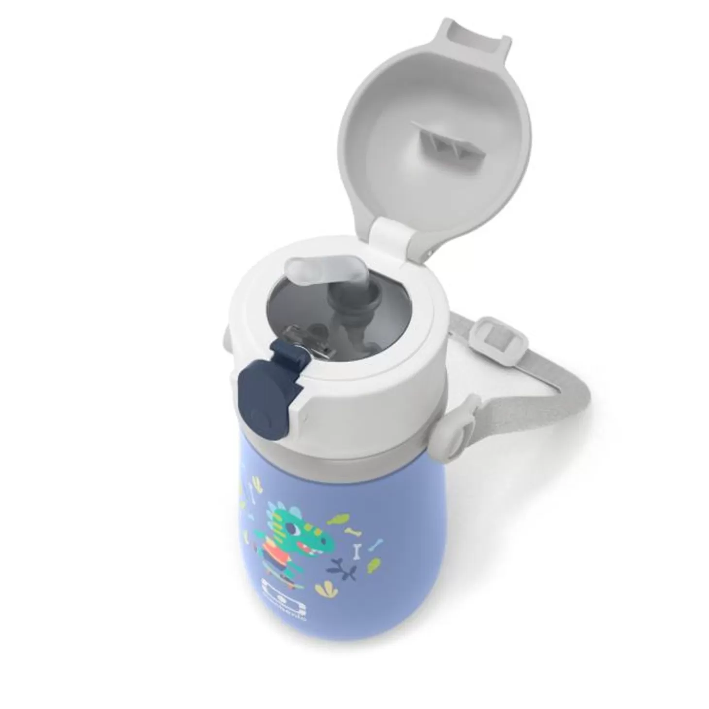 mb_stram_bleu_dino_4.webp Monbento Mb Stram Bleu Dino> Mb Stram Gourde Isotherme Avec Paille 36Cl