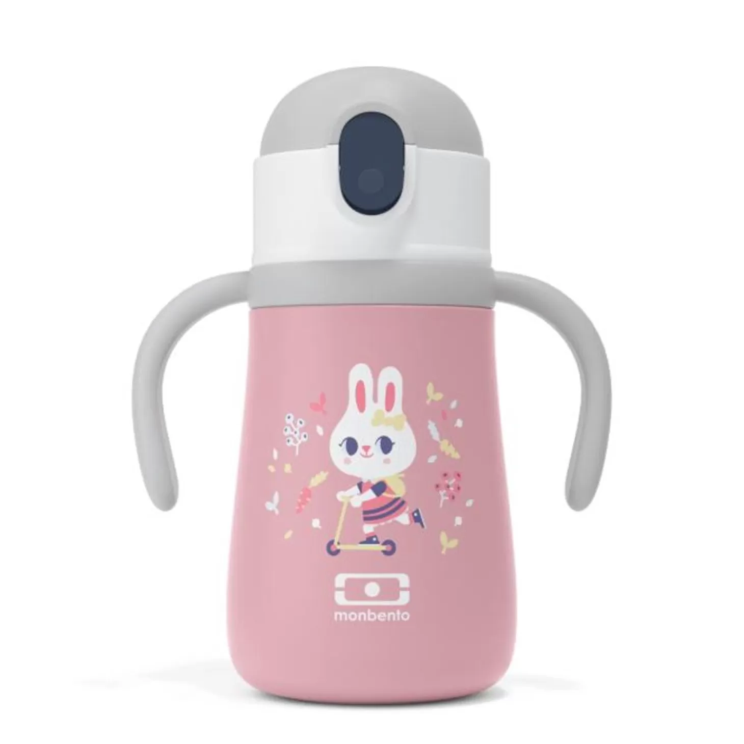 mb_stram_rose_bunny_2.webp Monbento Mb Stram Rose Bunny> Mb Stram Gourde Isotherme Avec Paille 36Cl