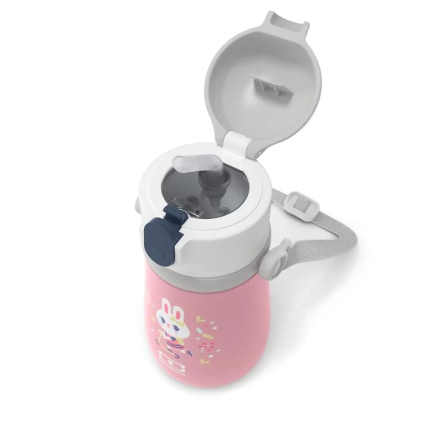 mb_stram_rose_bunny_4.webp Monbento Mb Stram Rose Bunny> Mb Stram Gourde Isotherme Avec Paille 36Cl