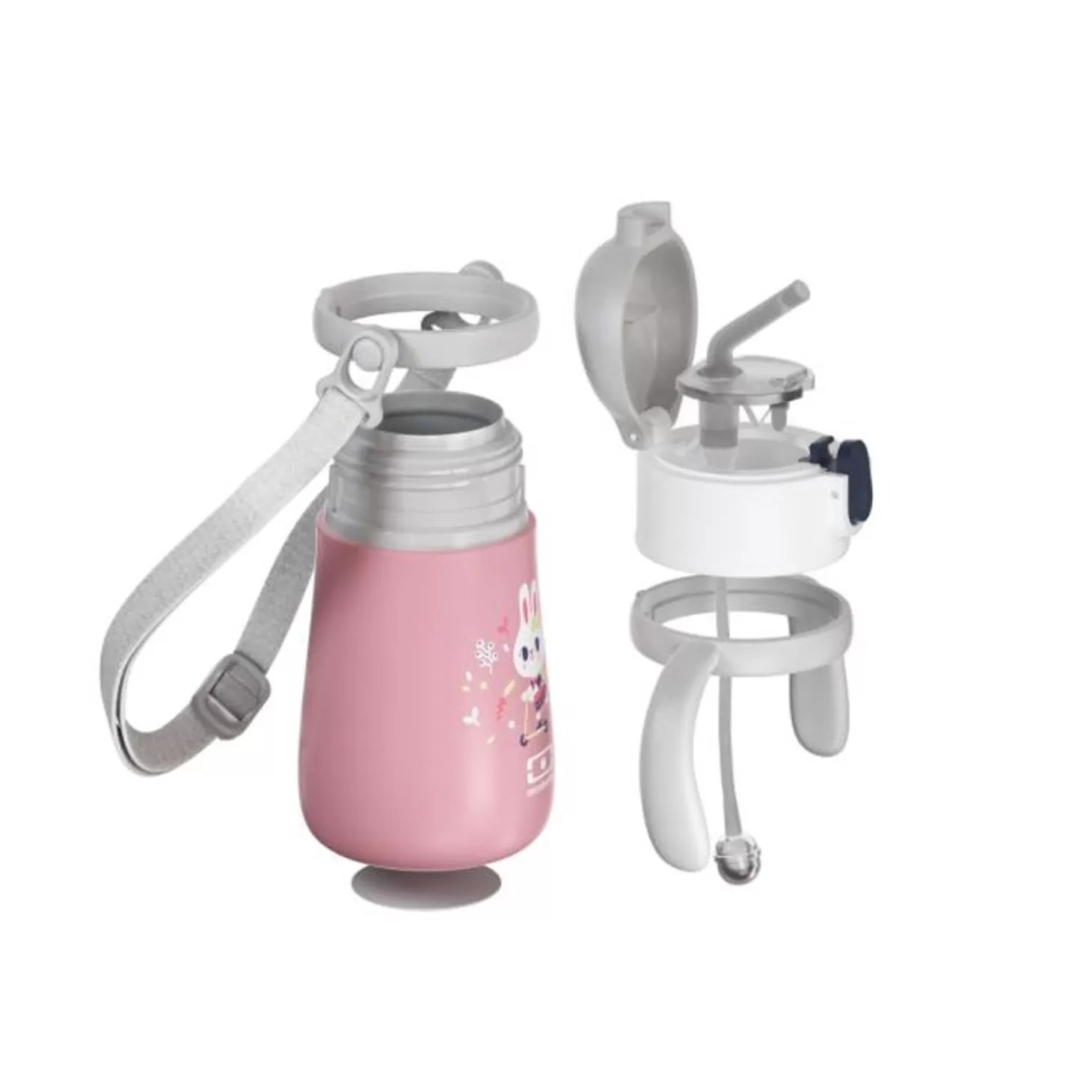 mb_stram_rose_bunny_5.webp Monbento Mb Stram Rose Bunny> Mb Stram Gourde Isotherme Avec Paille 36Cl