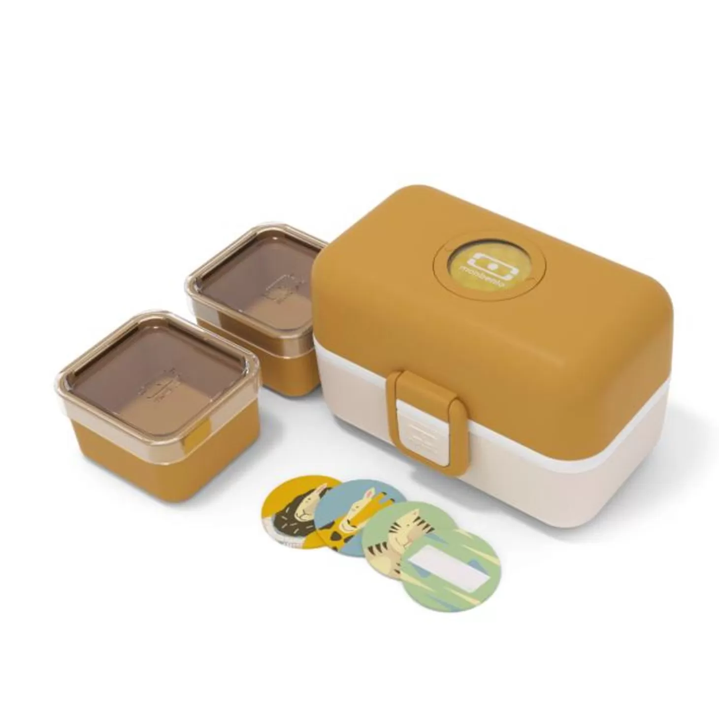 mb_tresor_moutarde_safari_3.webp Monbento Mb Tresor Moutarde Safari> Mb Tresor Bento Enfant 800Ml
