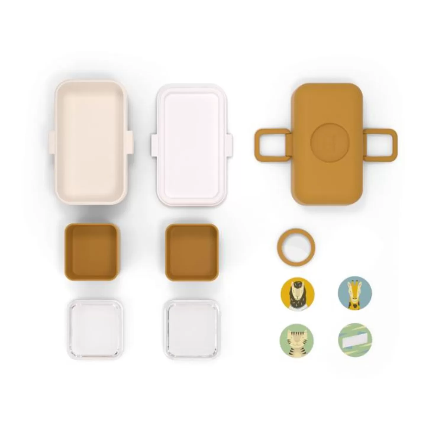 mb_tresor_moutarde_safari_4.webp Monbento Mb Tresor Moutarde Safari> Mb Tresor Bento Enfant 800Ml