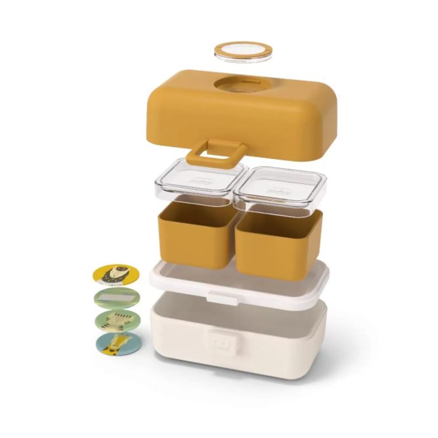 mb_tresor_moutarde_safari_5.webp Monbento Mb Tresor Moutarde Safari> Mb Tresor Bento Enfant 800Ml