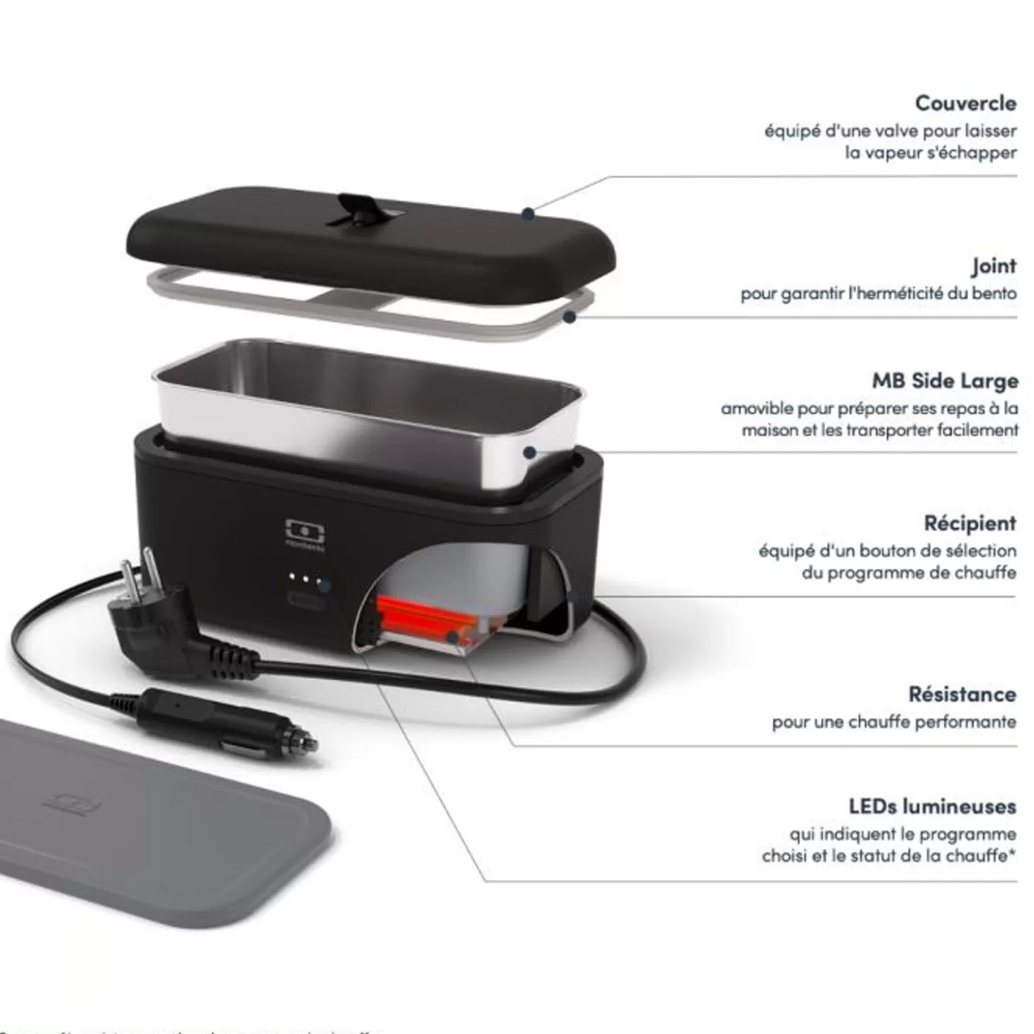 pack_experience_mb_warmer_noir_onyx_2.webp Monbento Pack Experience Mb Warmer Noir Onyx> Mb Warmer Lunch Box Chauffante 700Ml
