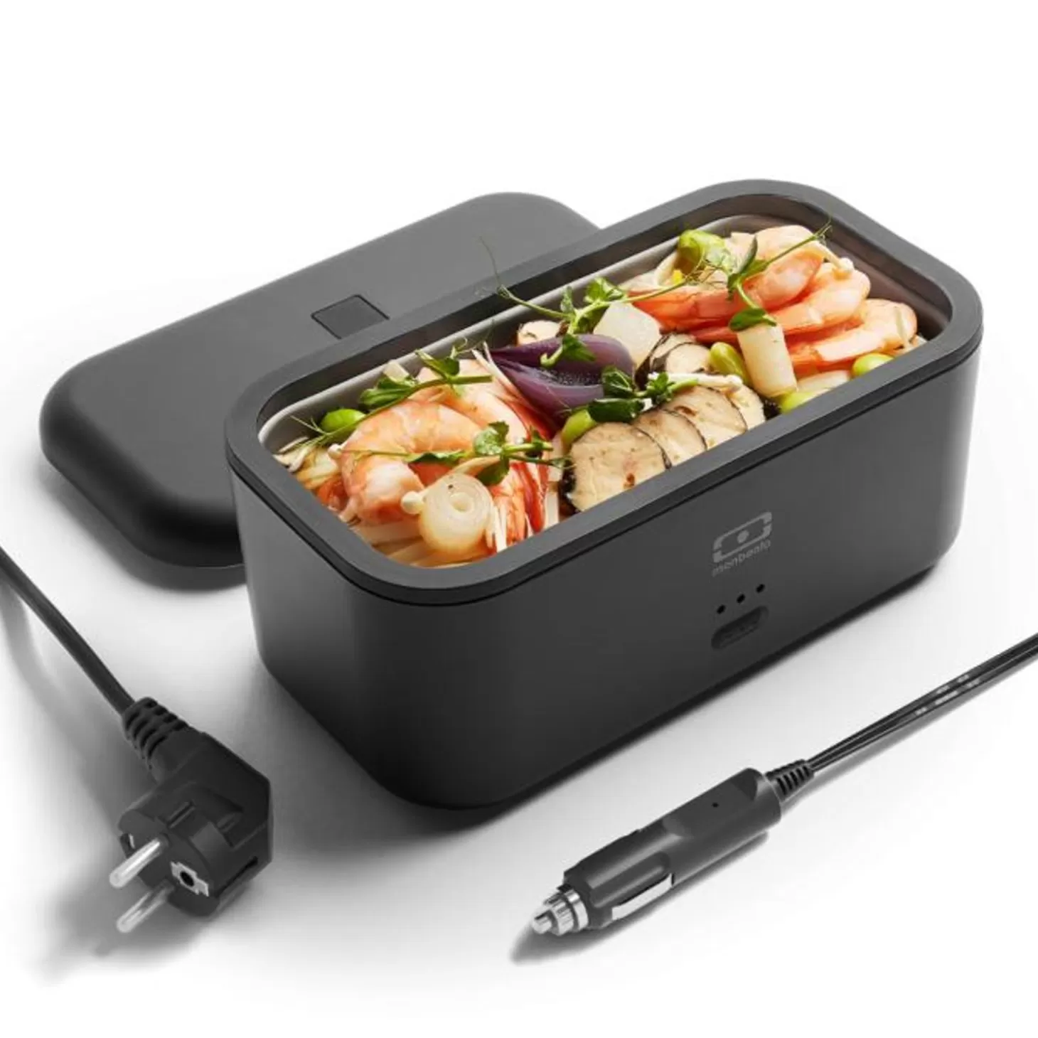 Monbento Pack Mb Warmer Noir Onyx + Cable Voiture> Mb Warmer Lunch Box Chauffante 700Ml