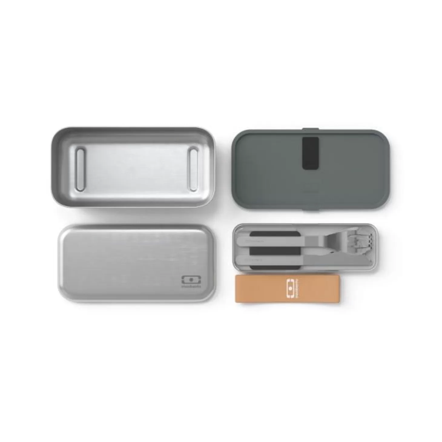 set_mb_sense__mb_slim_box_3.webp Monbento Set Mb Sense + Mb Slim Box> Mb Sense Lunch Box Métal 700Ml